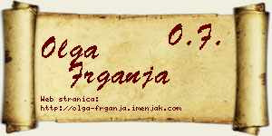 Olga Frganja vizit kartica